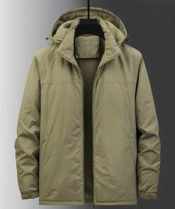 Man Zula | Sacha - Casual Jacka Med Huva For Man Khaki