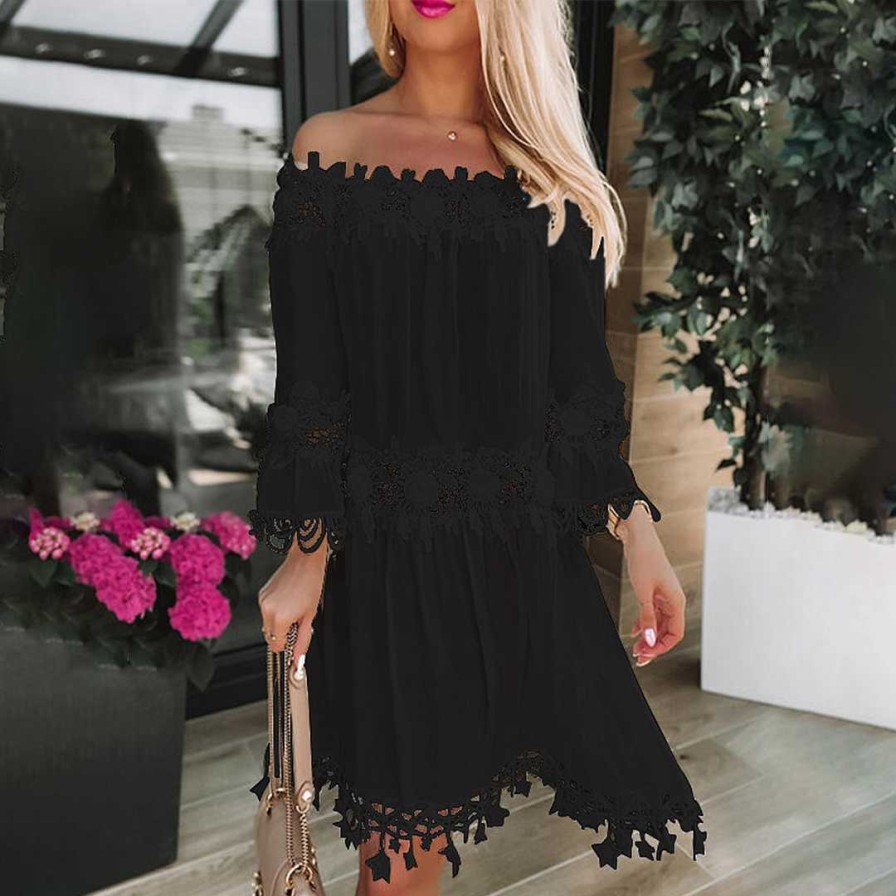 Kvinnor Zula | Dorota - Snygg Off Shoulder-Klanning