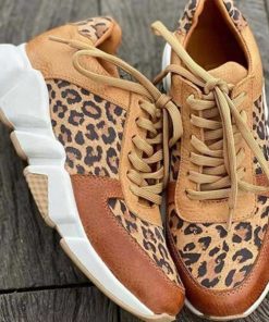 Kvinnor Zula | Celine - Trendiga Sneakers For Kvinnor Leopard