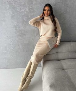 Kvinnor Zula | Angela - Elegant Set Med Pullover Och Kjol